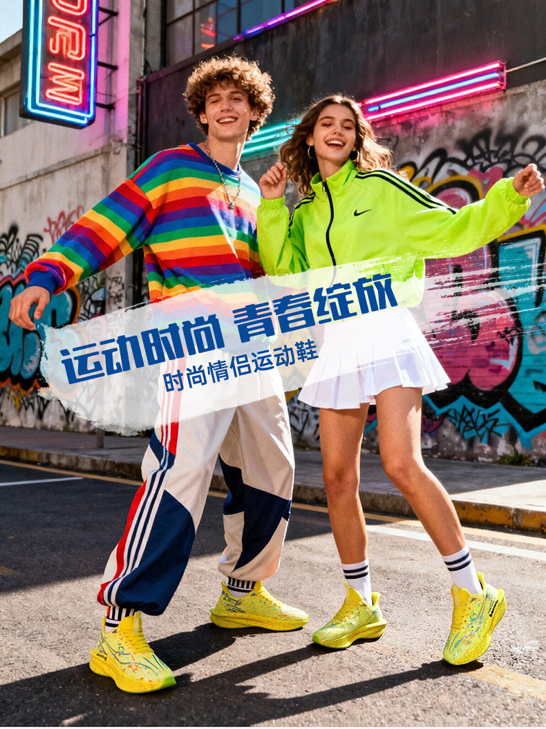 Red Rabbit9PRO Autumn New Fluorescent Real Explosive Carbon Plate Soft Sole Running Shoes Body Test Racing Couple Lightweight Sports Shoes