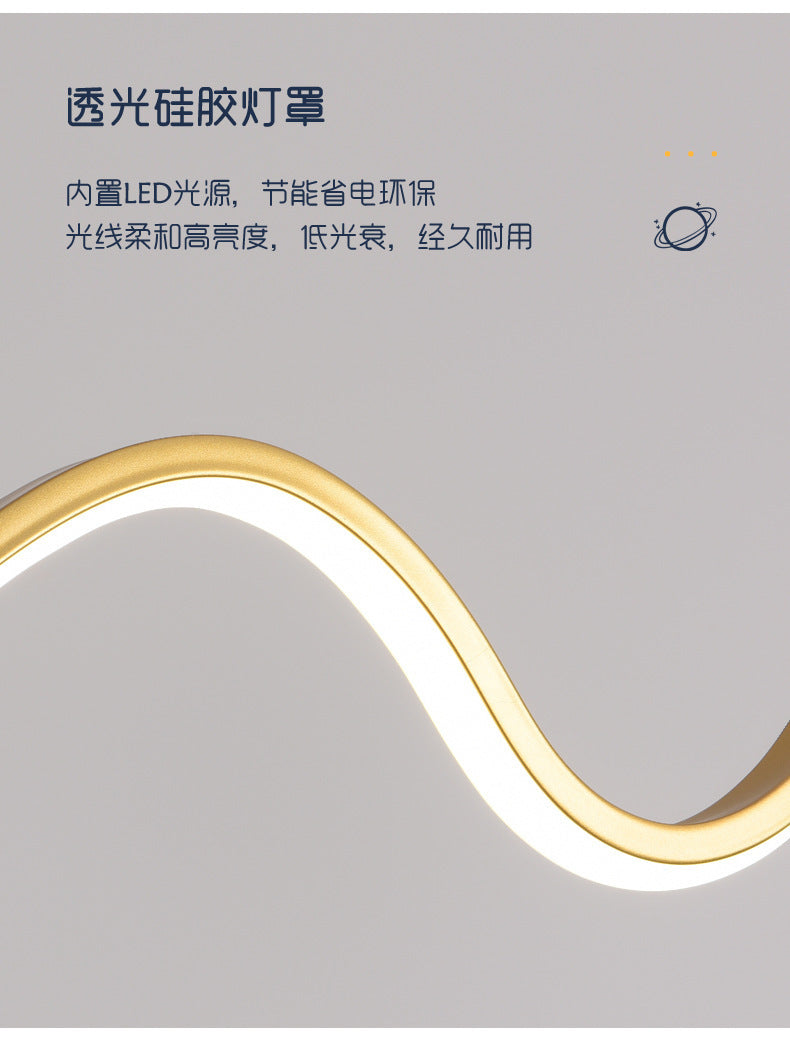 Restaurant Chandelier Light Luxury Dining Room Dining Table Bar Modern Minimalist Moon Lamp Minimalist Long Strip Guangdong Zhongshan Factory