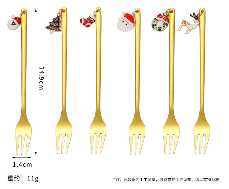 Pendant Jewelry Small Spoon DIY Coffee Children's Dessert Stirring Stick Ice Cream Popsicle Christmas Gift Tableware Spoon