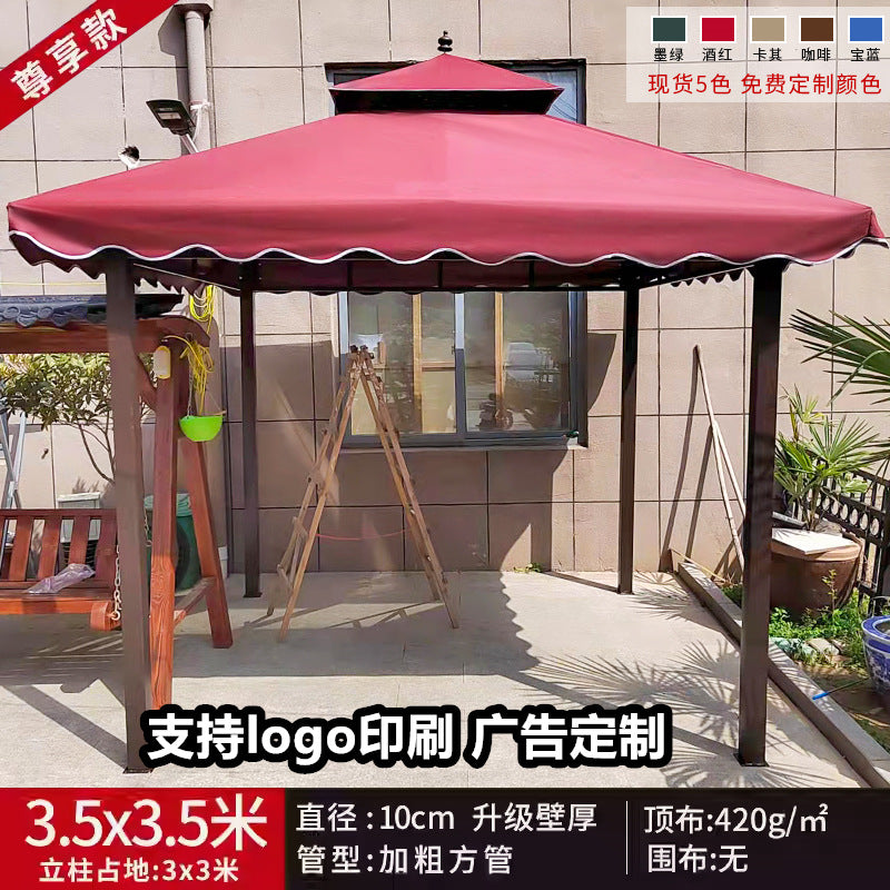 Outdoor Sunshade Canopy Rain Shelter Courtyard Garden Villa Four-legged Pavilion Advertising Event Large Roman Tent Umbrella Wholesale