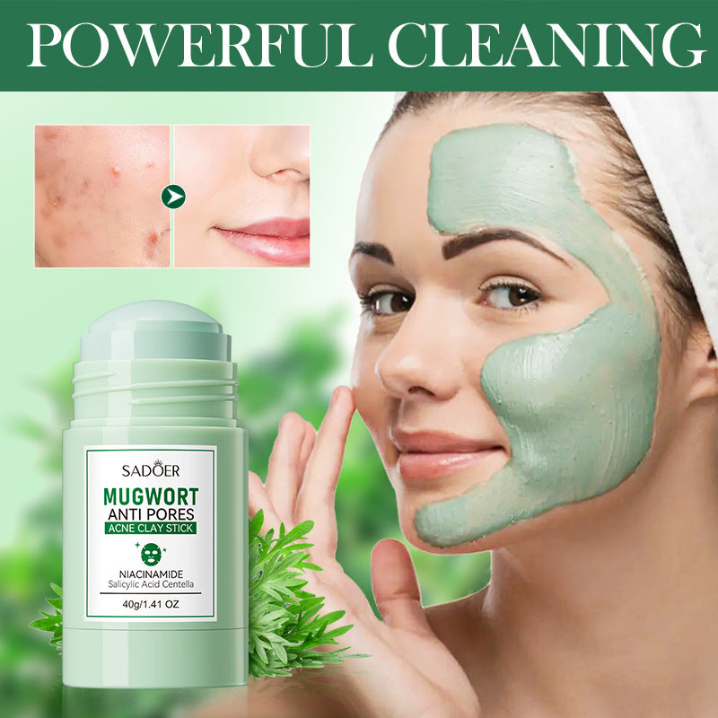 Full English Solid Face Mask40g SADOER Vitamin C Aloe Vera Mugwort Cleansing Mud Mask  Wholesale