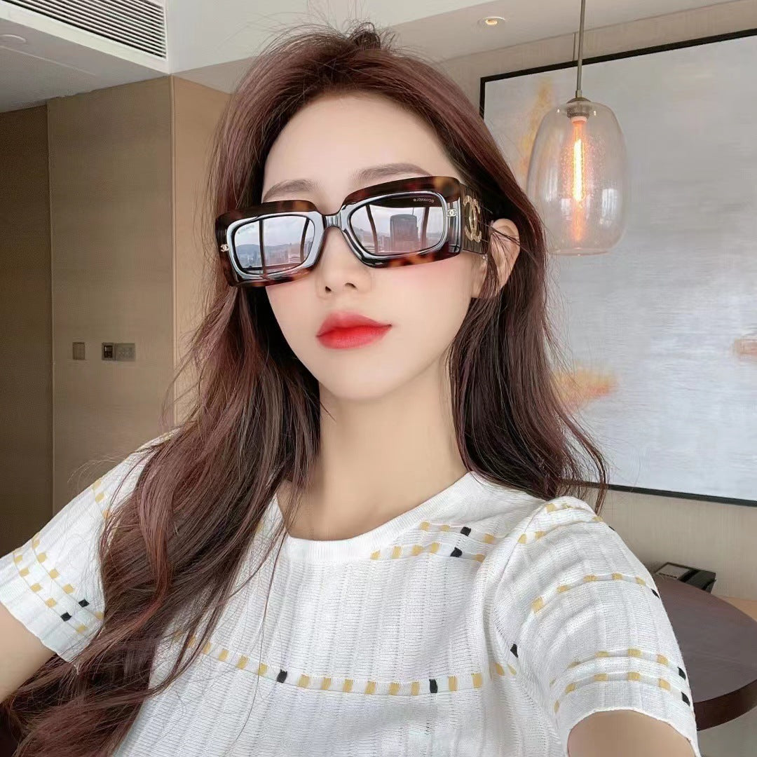 Sunglasses for Women Summer UV Protection Sunglasses for Men Small Face Style Glasses Retro Jelly Color6039Sun Protection Hot Item
