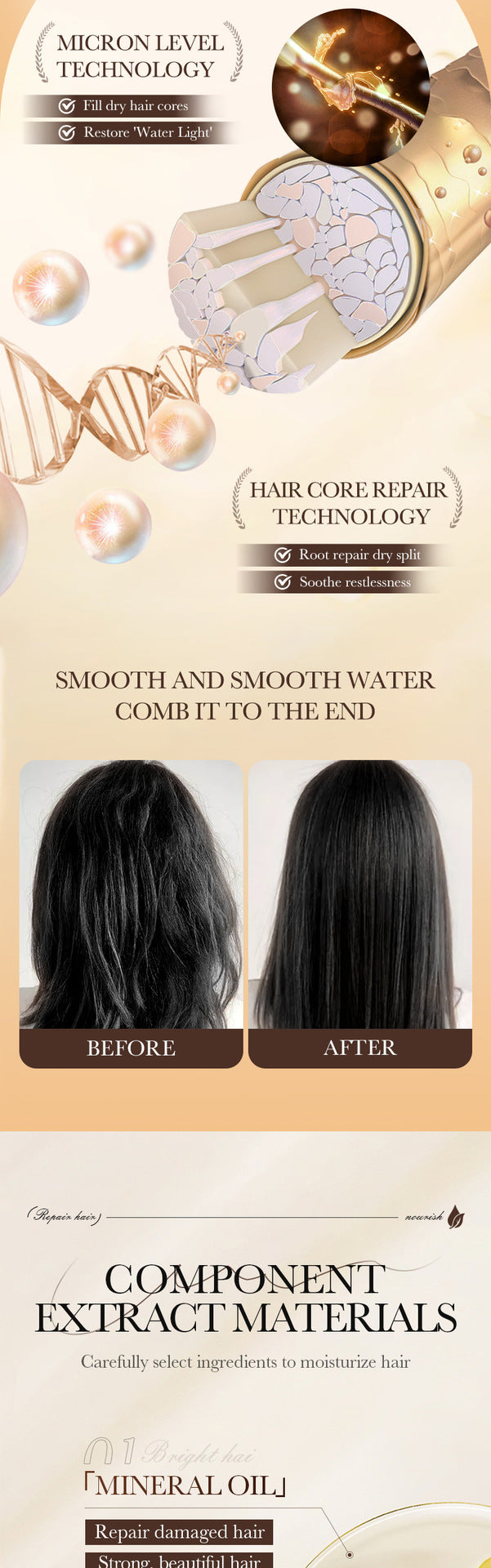 Argan Oil Hair Care Essential Oil60mlSADOER Refreshing Nourishing Smooth Hair Conditioner Cross-Border Wholesale