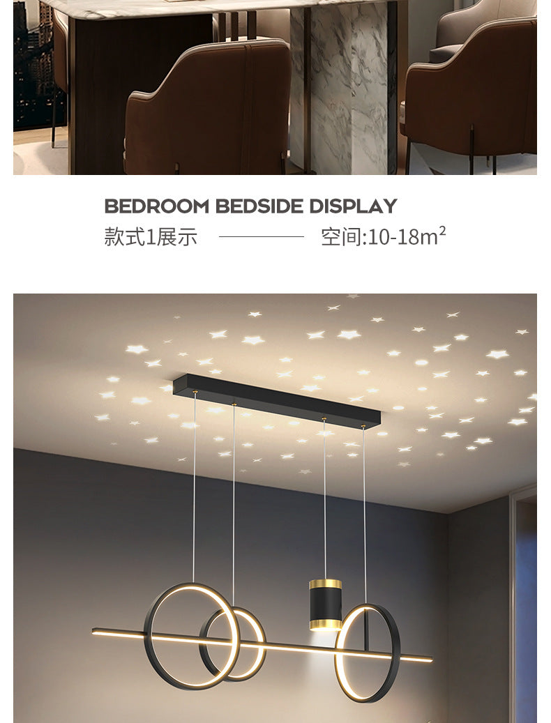 Living Room Pendant Light Modern Minimalist Lighting Internet Celebrity Light Luxury Nordic Lamp Creative Starry Sky Bedroom Bar Counter Dining Room Pendant Light