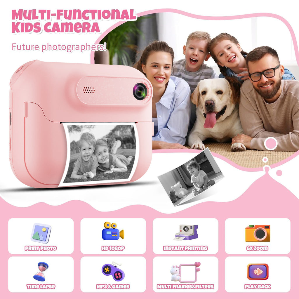 Hot-selling Polaroid Camera Children's Toy Can Take Photos and Print Black and White Photos Directly with Built-in
