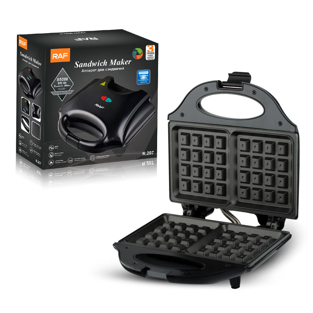 RAF European Standard Sandwich Maker Breakfast Machine Waffle Maker Toaster Multifunctional Light Food Machine Breakfast Machine