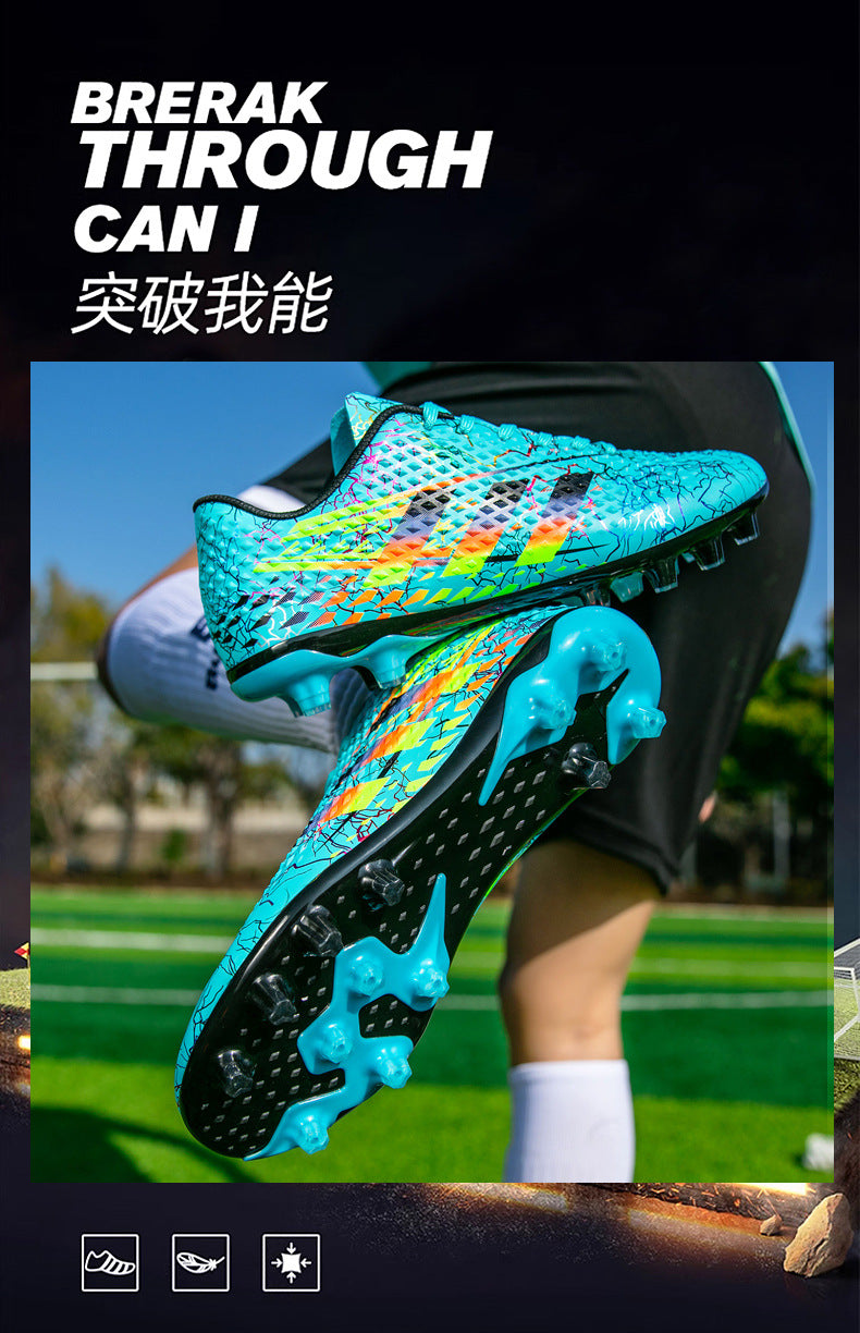 New professional football shoes for men and women AG Spike TF Broken Nail Youth Student Grassland Competition Training Shoes