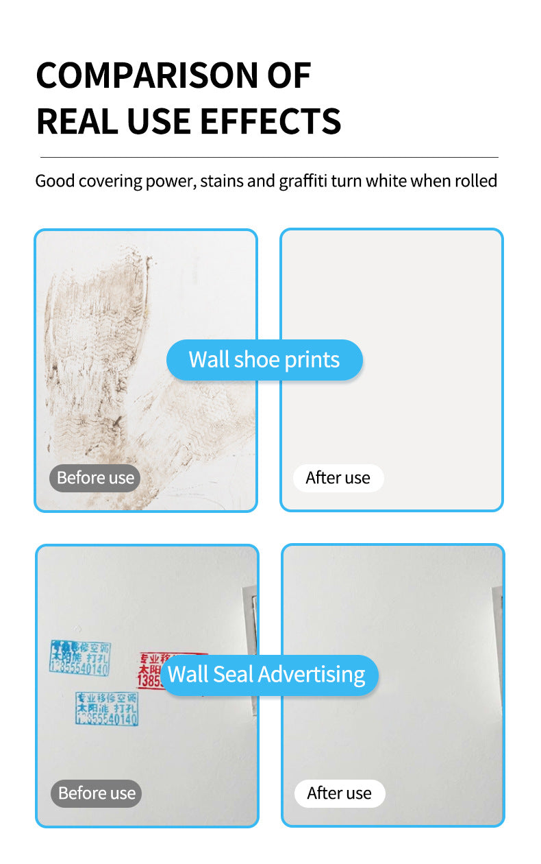 Wall Small Roller Brush Paint Cocoa Roller Dirty Graffiti Renovation Color Change Latex Paint Portable Water-Based Interior Wall Paint