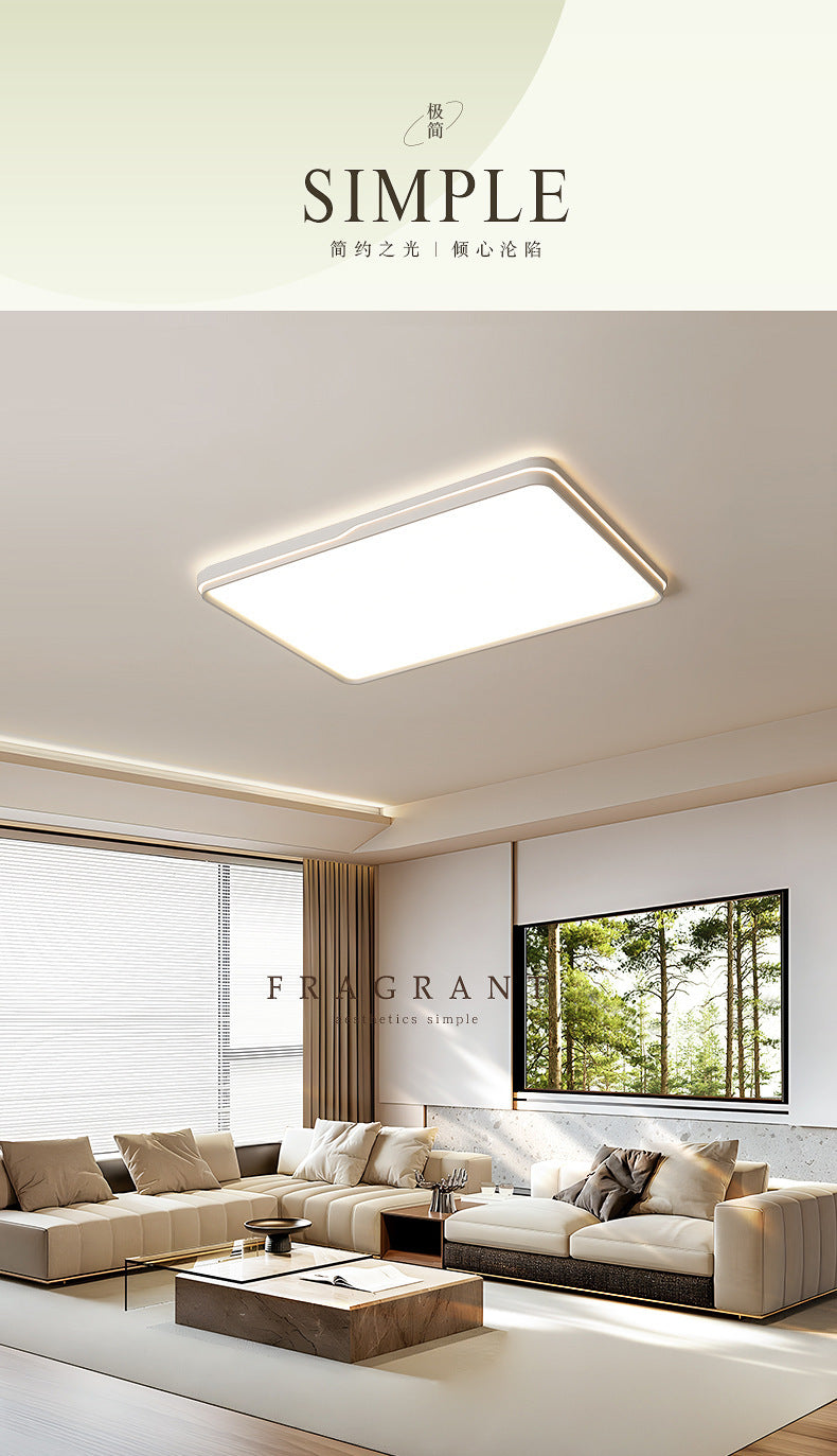 Full Spectrum Eye Protection Living Room Main Light2025New Trendy Cream Style Rectangular Ceiling Light Full House Zhongshan Lighting