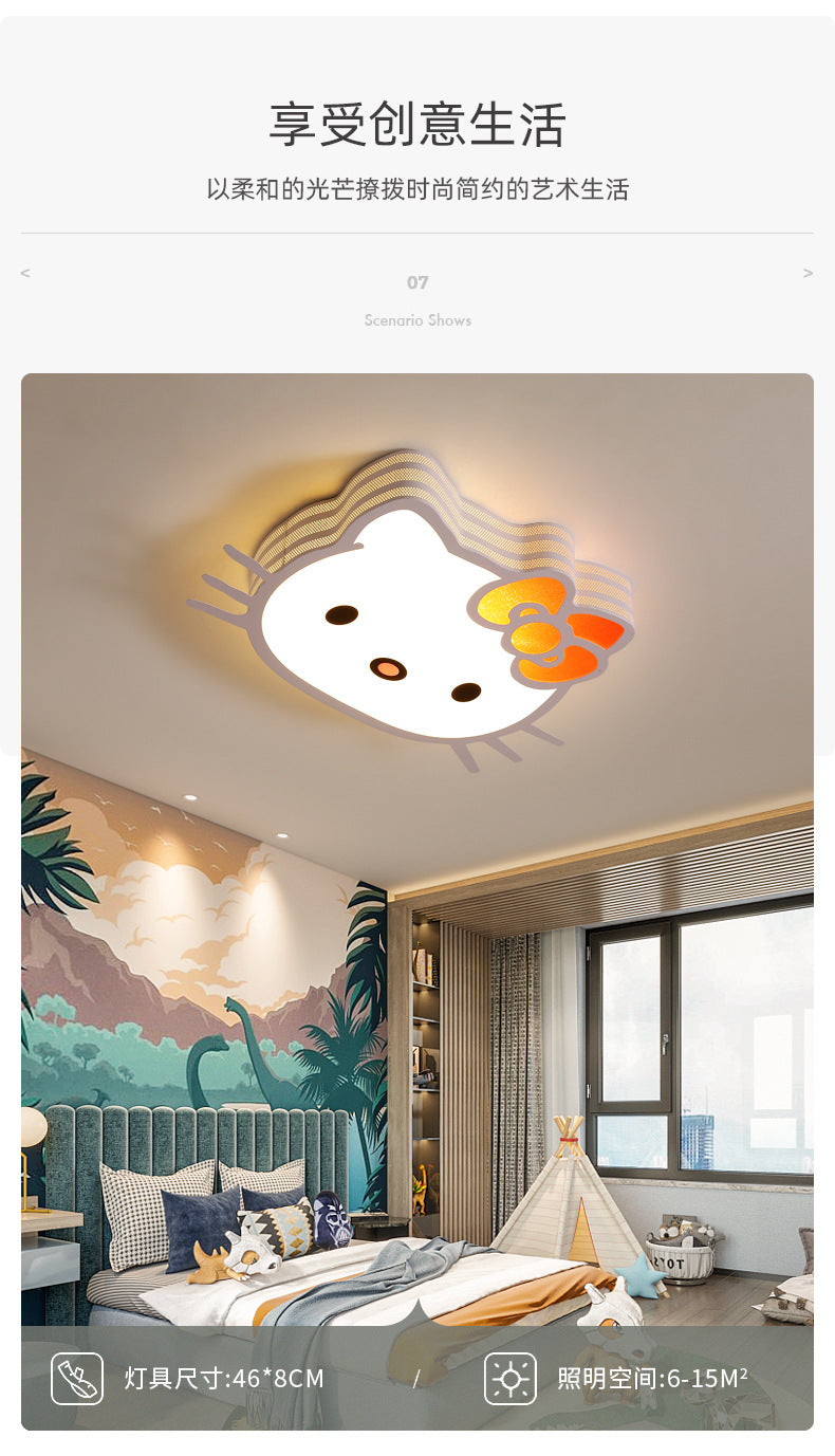 Children's Room Lamp Girl Modern Simple Boy Round Ceiling Lamp Cozy Bedroom Lamp Creative Kindergarten Classroom Lamp