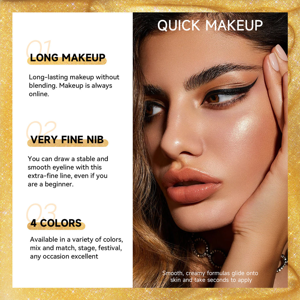 SHELOVES Eyeliner Pen Color Brown Ultra-fine Quick-drying Long-lasting Waterproof Non-smudging Genuine Eyeliner Pen