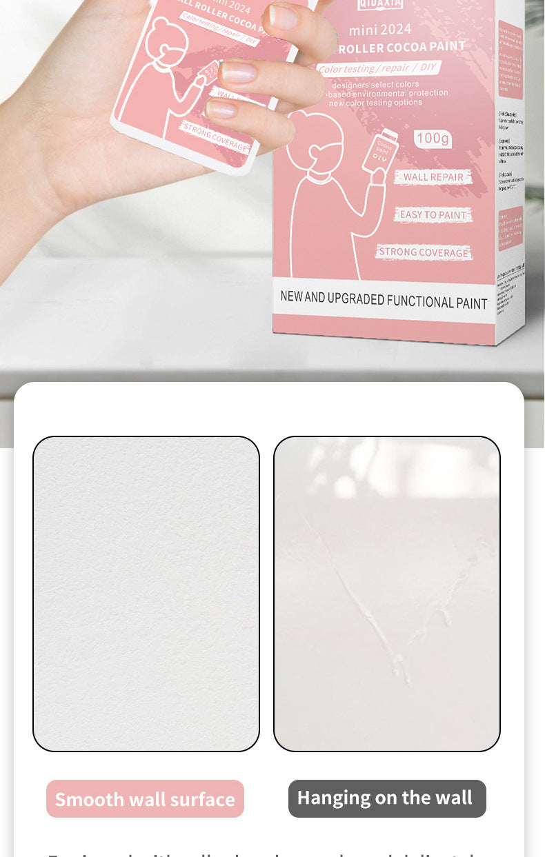 Qixia Colorful Mini Paint Cocoa Paint Latex Paint Wall Odorless Graffiti Paint Small Roller Paint