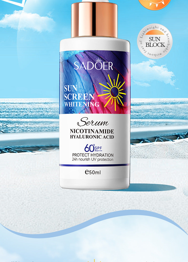 Sunscreen Whitening Essence50mlSADOER Refreshing and Non-Greasy Sunscreen Essence Cross-Border Wholesale