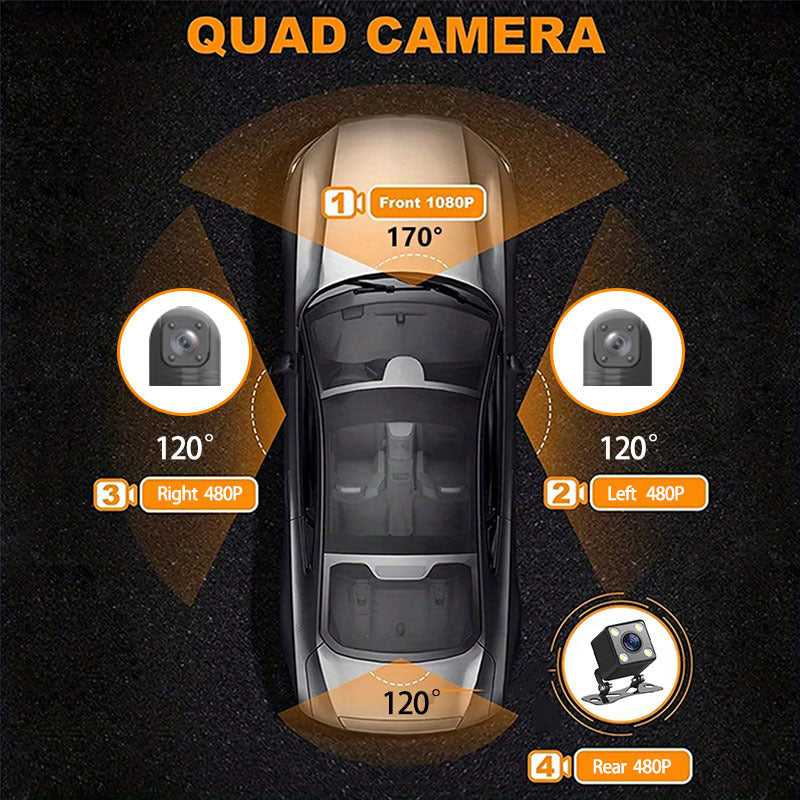 4Recording4Lens Phone WIFI High Definition Internet1080P Infrared Night Vision3Inch Large Screen Rearview Camera Model