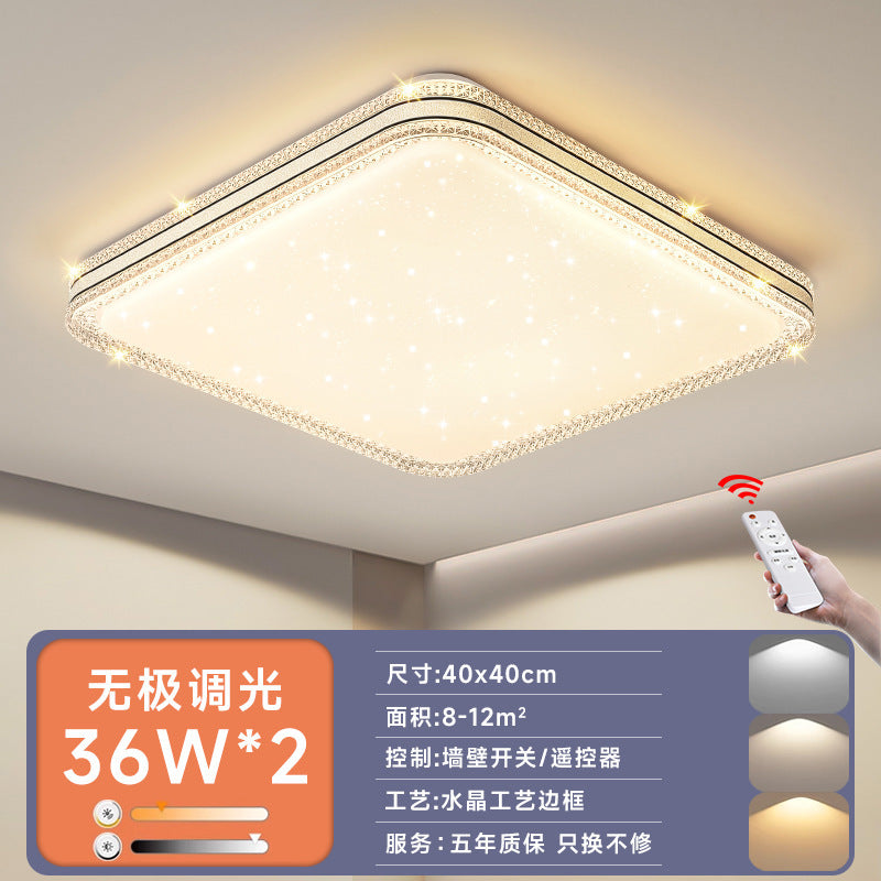 led Ceiling Lamp Master Bedroom Lamp Simple Modern Living Room Lamp Round Room Study Romantic Starry Sky Light Fixture