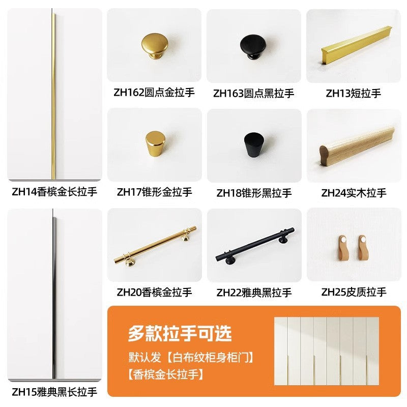 Solid Wood Wardrobe for Home Bedroom, Double Door, Easy Assembly Cabinet, European Pine Board Storage Cabinet, One Door to the Top, Heightened Wardrobe