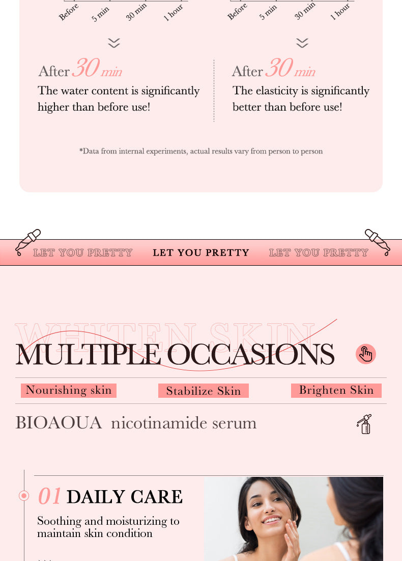 BIOAOUA Essence Series Hydrating and Nourishing Vitamins C Essence  Foreign Trade Factory Direct Sales