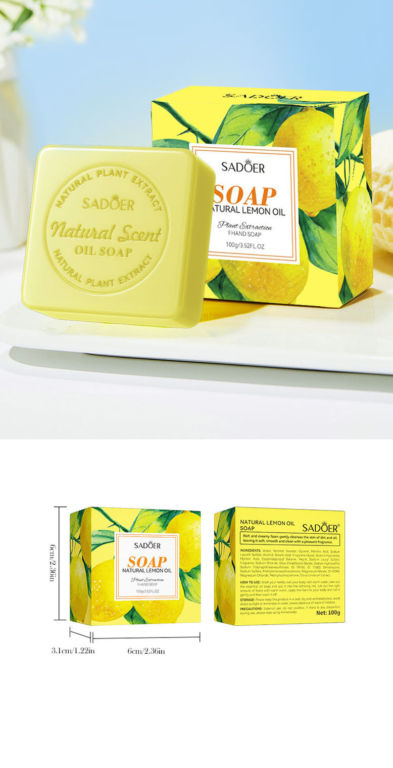 Full English Plant and Fruit Scented Soap100g SADOER Cleansing, Moisturizing Handmade Soap  Wholesale