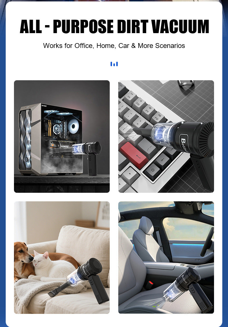 New Wireless Car Vacuum Cleaner Portable Multi-Functional Vacuum Machine High Suction Handheld Small Household