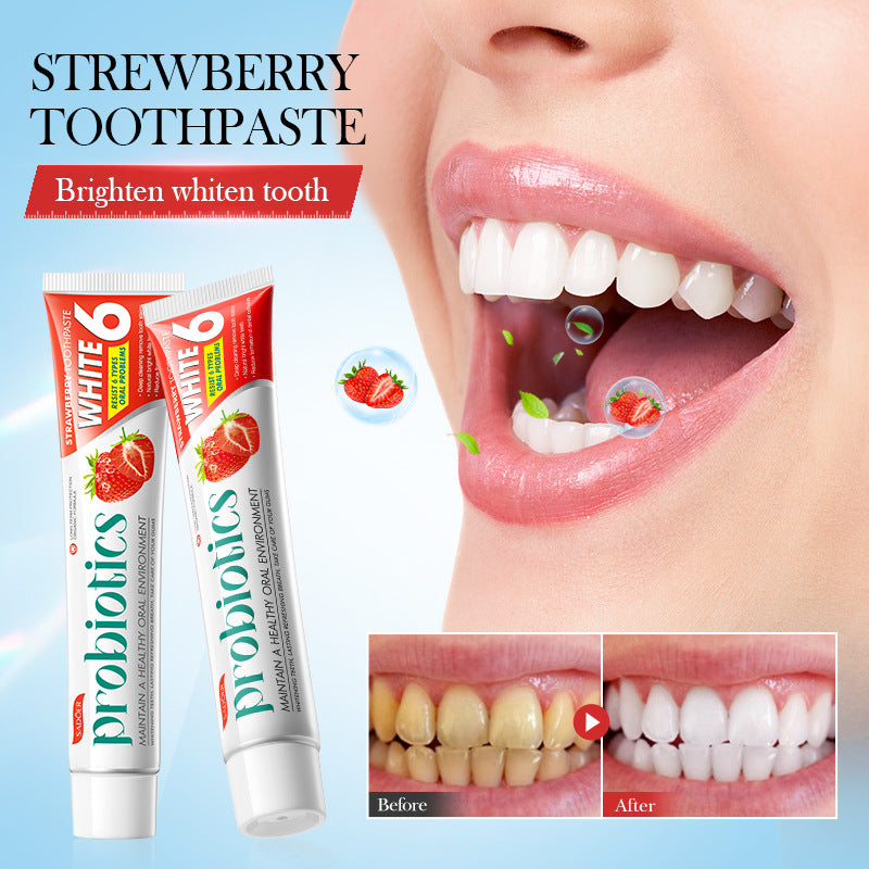 Full English Plant Fruit Probiotic Toothpaste SADOER Oral Whitening Teeth Gum Care Toothpaste  Wholesale