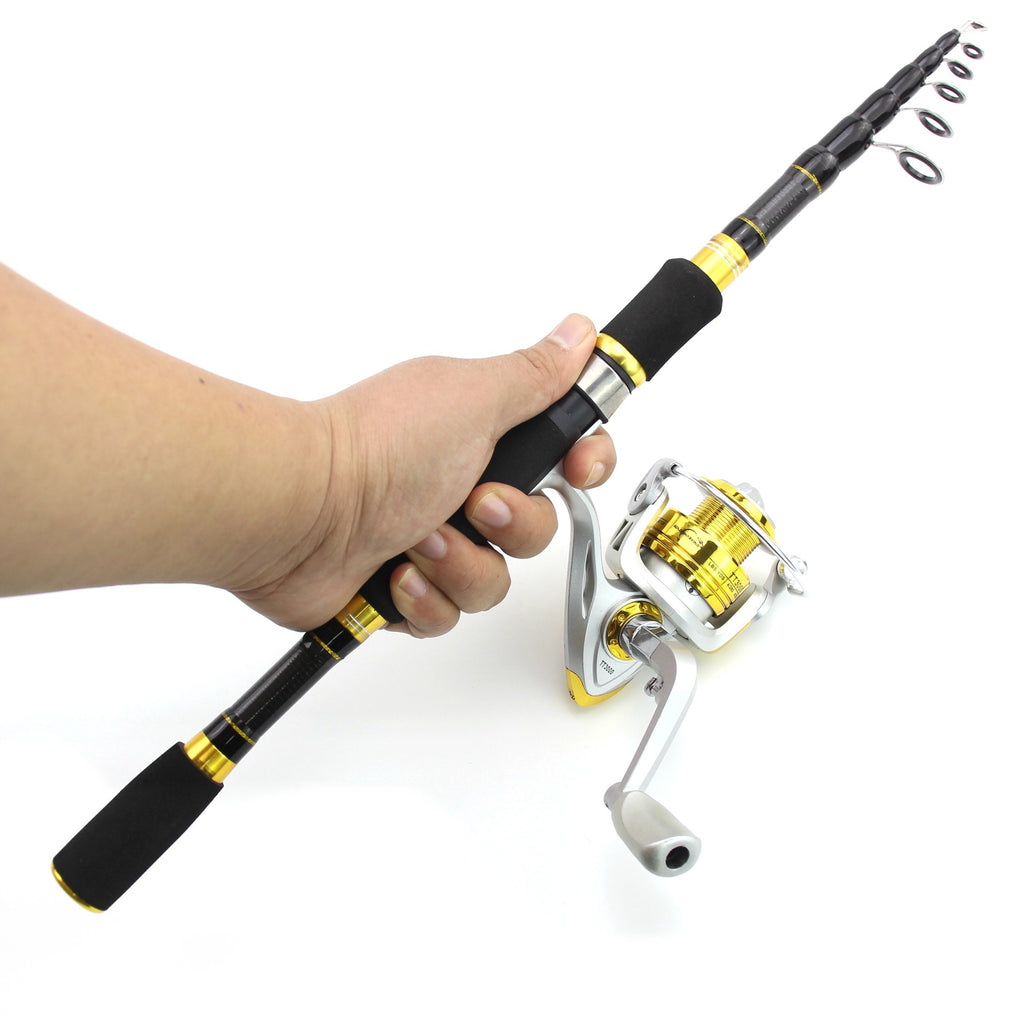 1.8Miluya Rod Set Ultra Short Telescopic Fishing Rod Spinning Reel Combo Amazon FBA Overseas Warehouse Fishing Gear