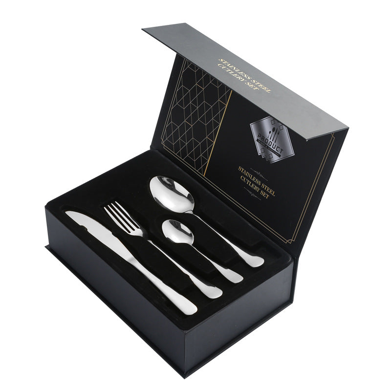 Stainless Steel Cutlery Knife Fork Spoon1010Four-piece Portuguese Western Steak Knife, Fork, and Spoon Set24Piece Suit