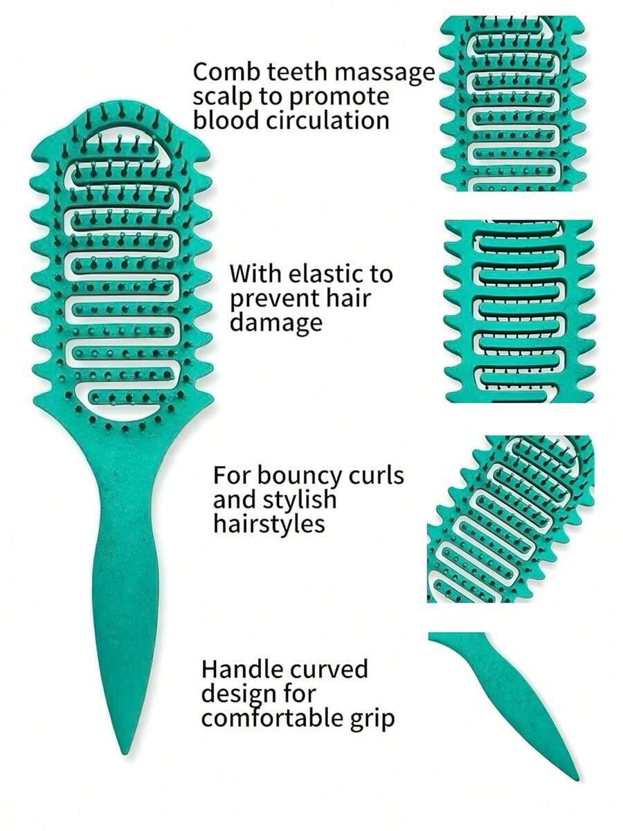 Bounce Curl Defining Styling Comb Hair Styling Anti-Frizz No Tangles Curl DefineStylingBrush