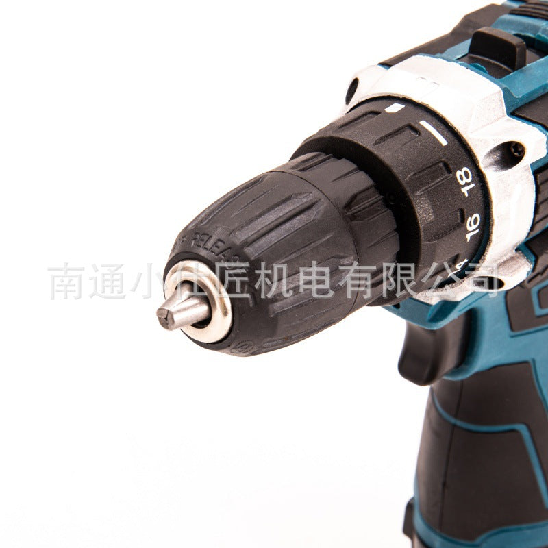 Cross-Border Foreign Trade Rechargeable Lithium Drill Household Portable Multi-Function Two-Speed Pistol Drill Electric Screwdriver Wholesale