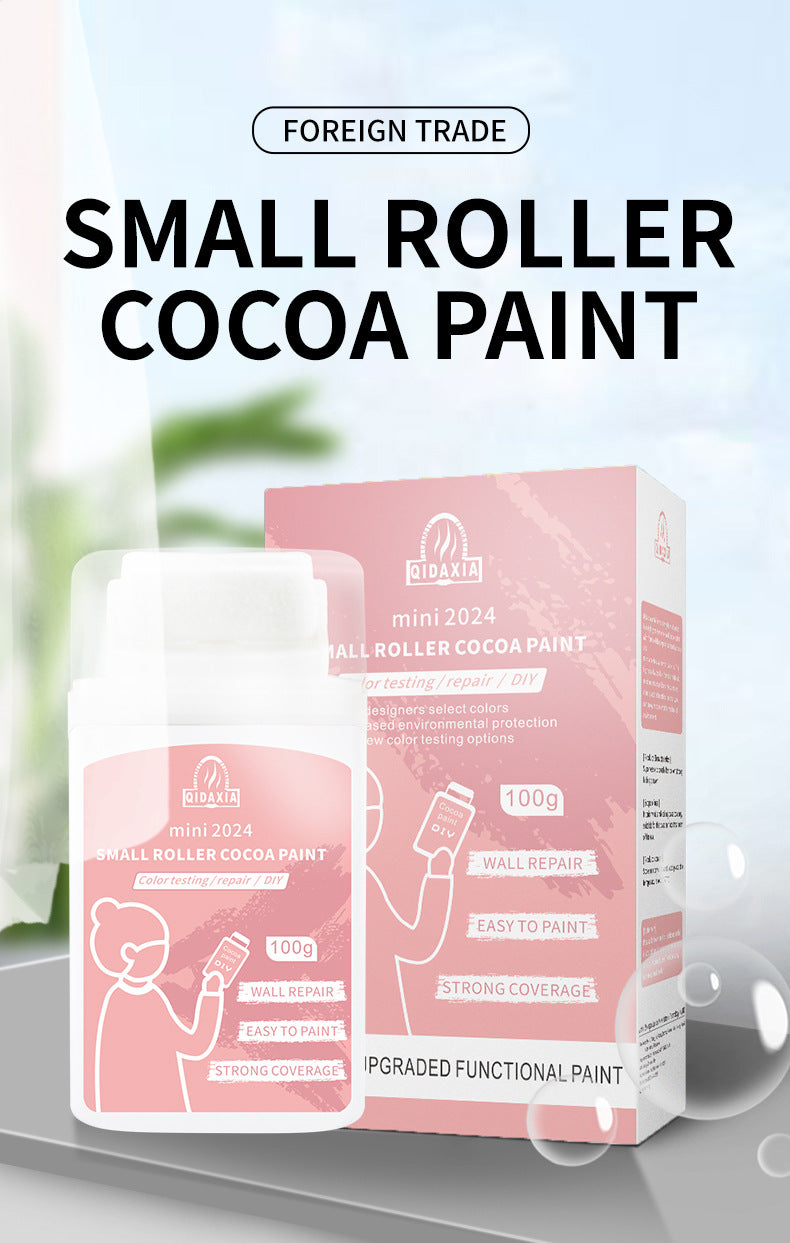 Qixia Colorful Mini Paint Cocoa Paint Latex Paint Wall Odorless Graffiti Paint Small Roller Paint