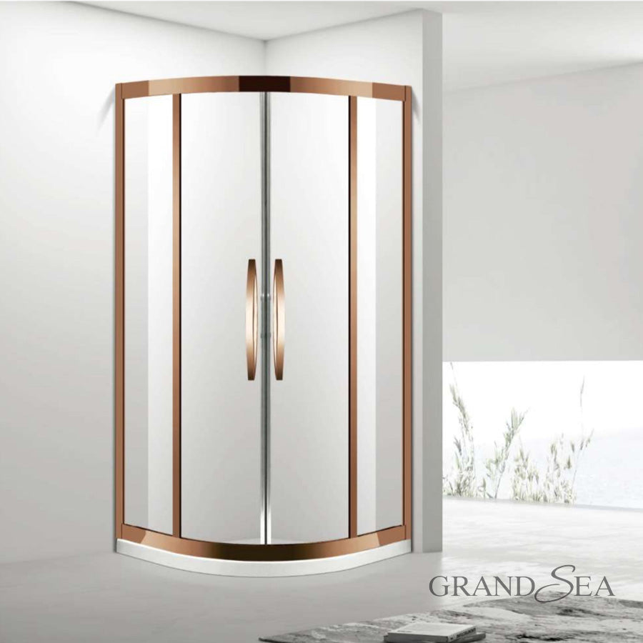 Custom Curved Bathroom Clean Tempered Glass Shower Door Portable Corner Shower Cabin Room