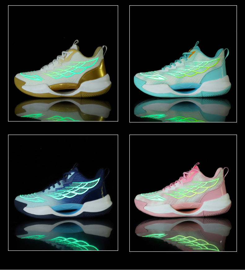 2025New Men's Shoes Mesh Breathable High Elastic Shock Absorption Sports Shoes Youth Casual Non-slip Thick Bottom Basketball Shoes