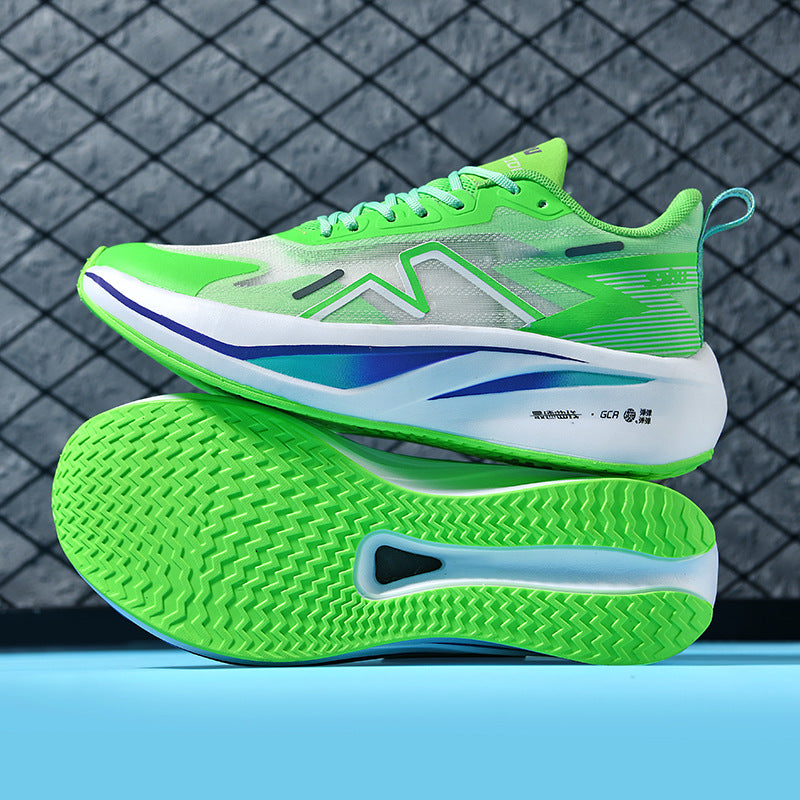 Summer Professional Marathon Soft Sole Mesh Breathable Sports Shoes Thin Running Shoes Men's Racing Long Distance Sports Shoes