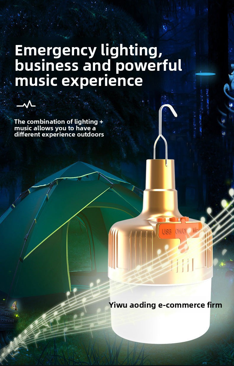 2022New Outdoor Tent Light Bluetooth Speaker Camping Light Camping Light Mobile Phone Emergency Charging Home Lighting