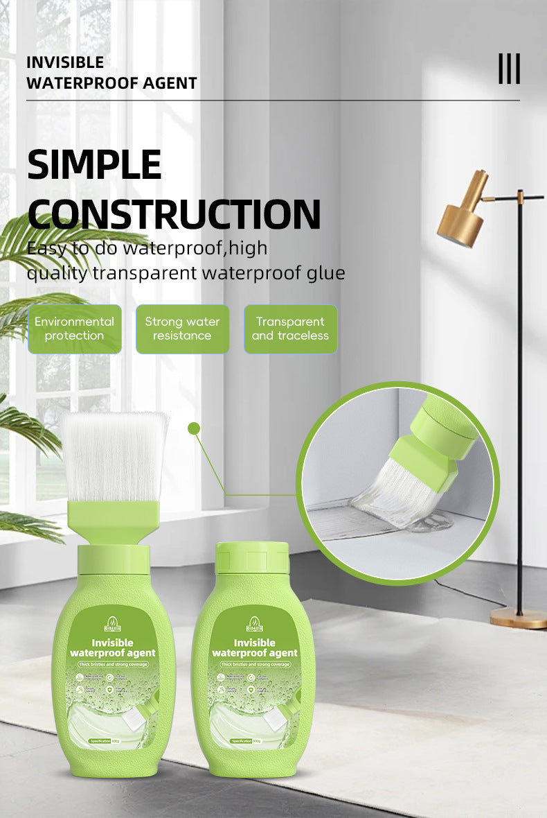 QIDAXIA Transparent Waterproof Adhesive Indoor Waterproof Adhesive Bathroom No-Drill Tile Crack Repair Waterproof Coating