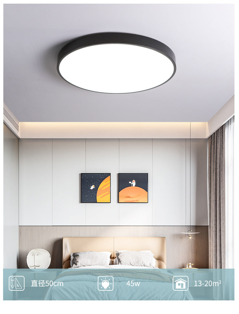 LED Ceiling Lamp Nordic Ultra-thin Rectangular Living Room Corridor Balcony Lighting Round Master Bedroom Room Lamp