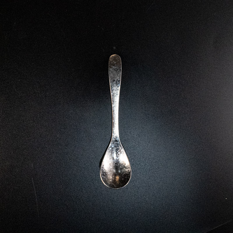 Titanium Spoon Pure Titanium Spoon Crystal Pure Titanium Coffee Spoon Hammered Ice Flower Spoon Household Deepened Tea Spoon Long Handle Seasoning Spoon