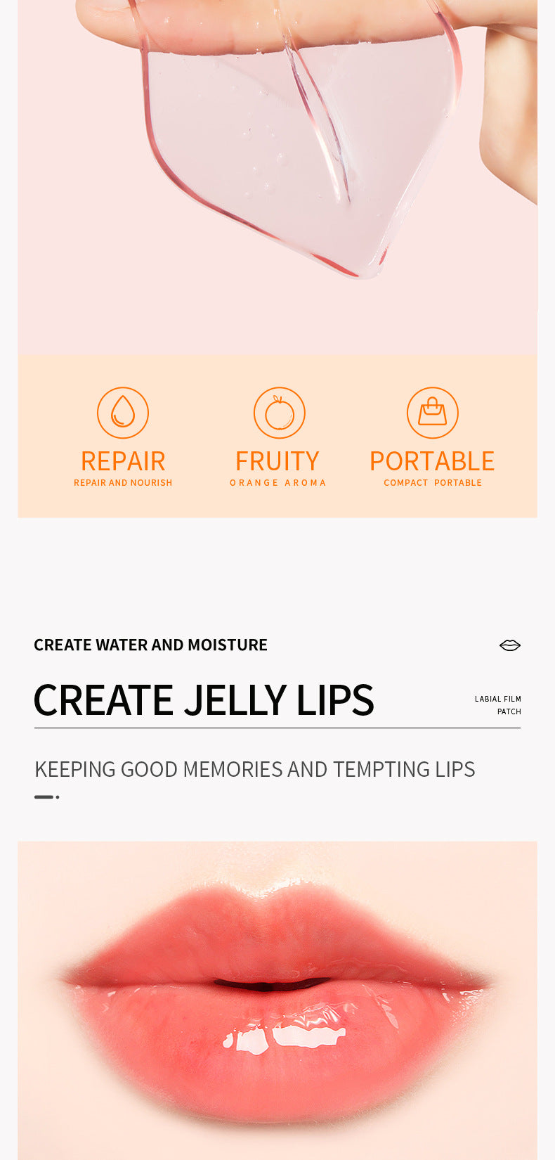 Orange Moisturizing Lip Mask SADOER Moisturizing lips anti-chapped lip mask cross-border foreign trade wholesale