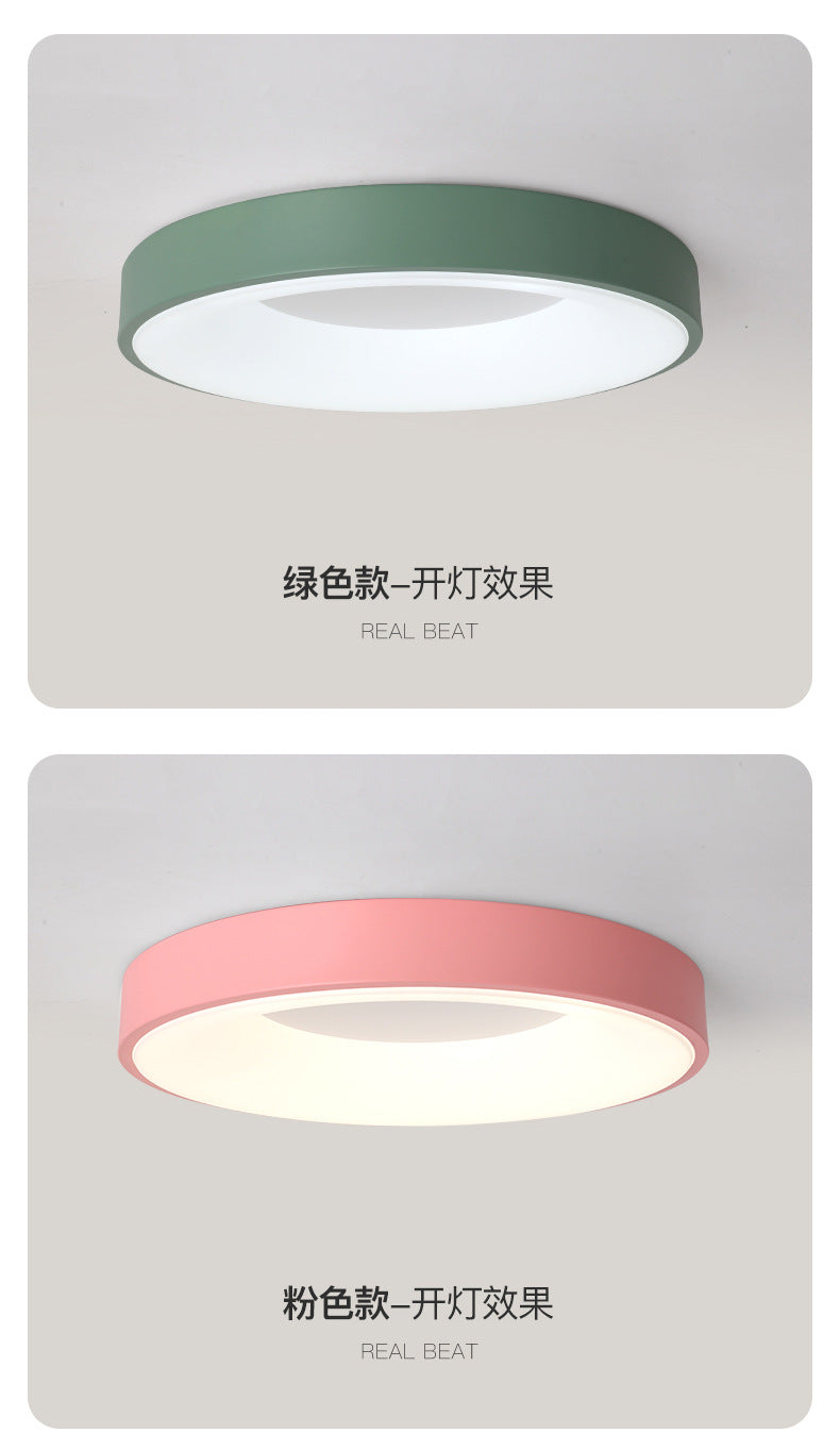 Nordic Ceiling Light led Bedroom Lamp Round Tmall Smart Children's Room Lamp Creative Iron Art Kindergarten Lighting