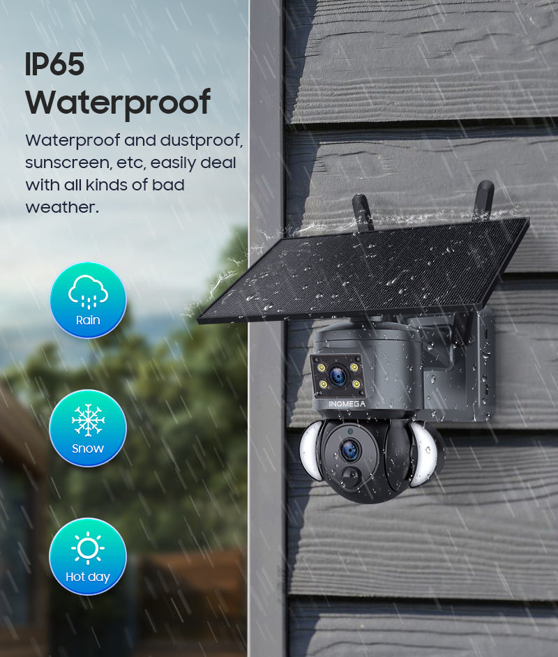 Private Model AOV Solar-powered Camera6MP HD Dual Lens Surveillance Camera UBOX Low Power Monitoring