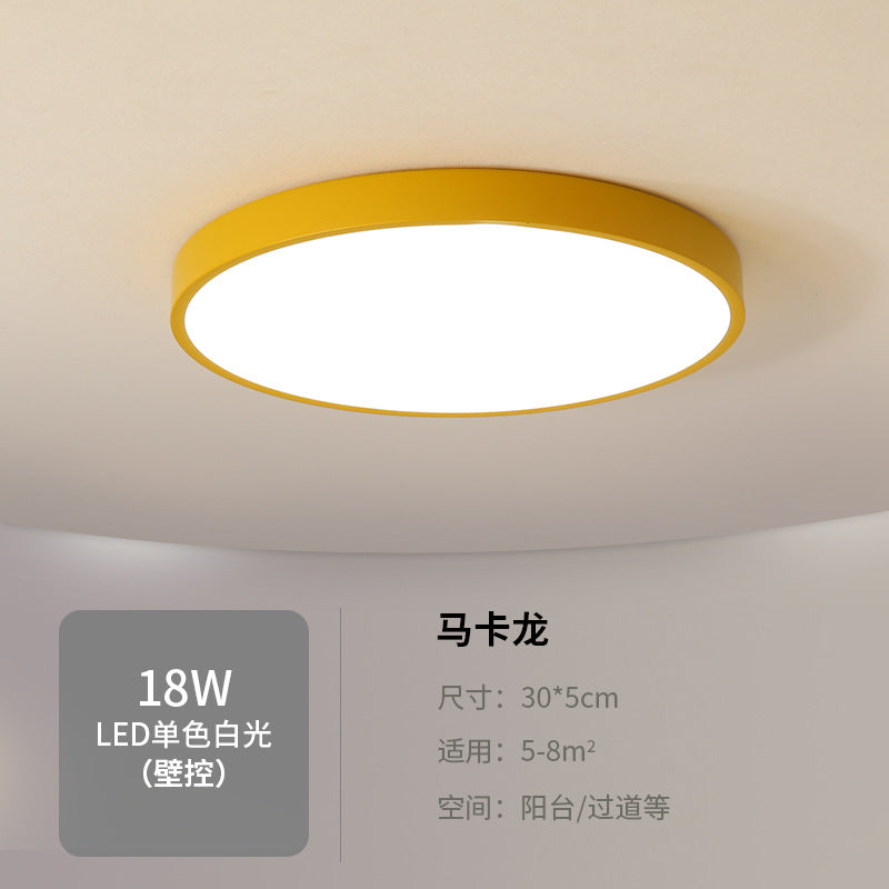 led Ceiling Light Round Bedroom Room Light Nordic Macaron Home Dining Room Study Hallway Balcony Lighting