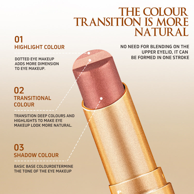 One-Stroke Gradient Lazy Three-Color Eyeshadow Stick Matte Shimmer Pearl Highlight Eyeshadow Pen