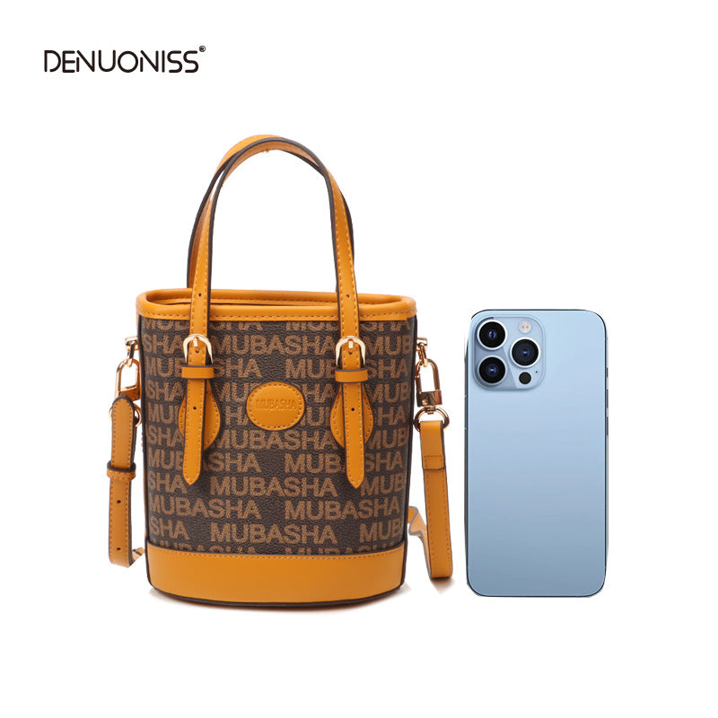 Women's Bag New Trendy Fashion Casual Vintage Bucket Bag Retro Handbag Unique Stylish Crossbody Bag