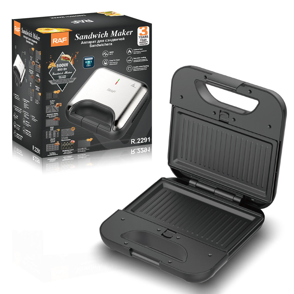 RAF Europe US Standard Household Heating Sandwich Maker Steak Maker 8-in-1 Multifunctional Waffle Maker R2291