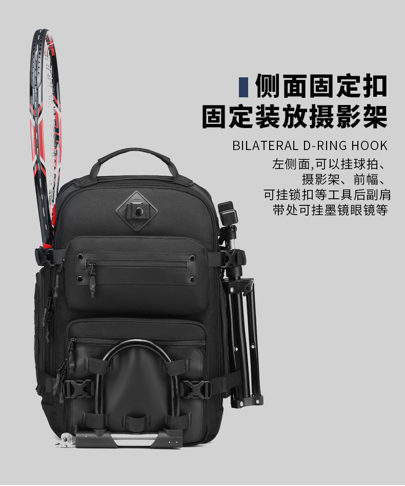 ozuko Men's Tactical Backpack Waterproof and Wear-Resistant Computer Backpack Outdoor Mountaineering Large Capacity Commuting Travel Bag