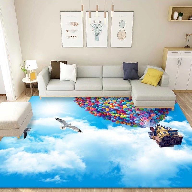 Living Room Carpet Stain-Resistant Easy to Clean Sofa Coffee Table Rug Home Insulation Silent Simple Style Non-Slip Crystal Velvet Carpet