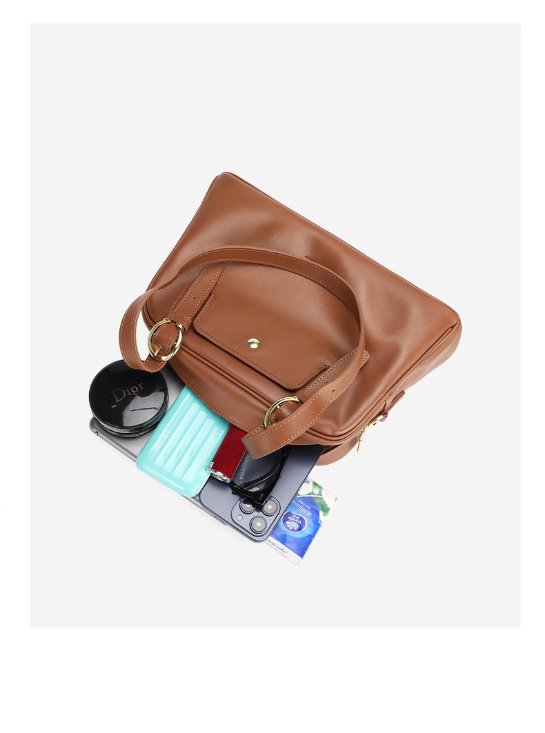 European and American Fashion Women's Bag Large Capacity Handheld Small Square Bag Simple Shoulder Underarm Bag Women's Niche Versatile Crossbody Bag