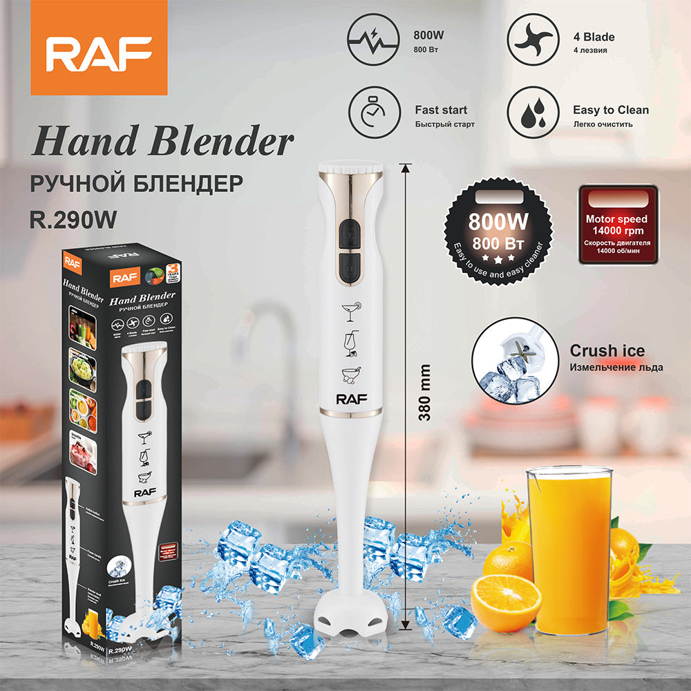 RAF EU Standard Portable Household Food Blender Handheld Electric Stainless Steel Cooking Stick Mixer290