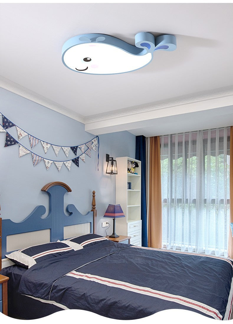 Nordic Style Simple Bedroom Light LED Ceiling Lamp Whale Creative Personality Study Room Cozy Modern Dining Room Lighting