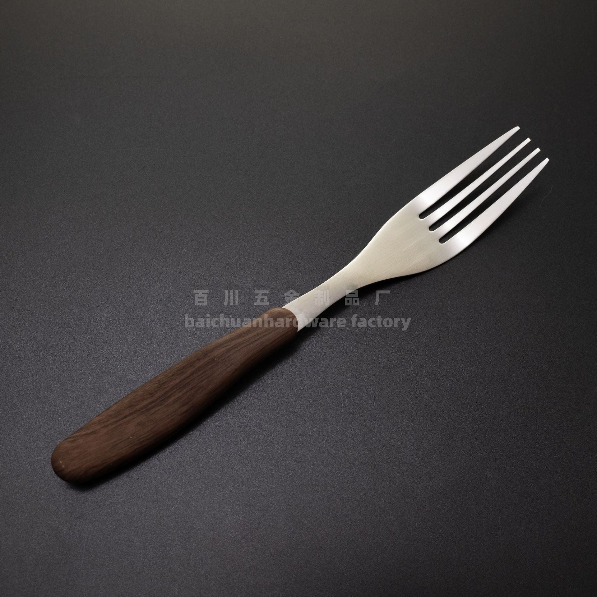 18/10Stainless Steel Western Tableware Set Imitation Wood Grain Handle Steak Knife Fork Spoon High-end Western Hotel Tableware
