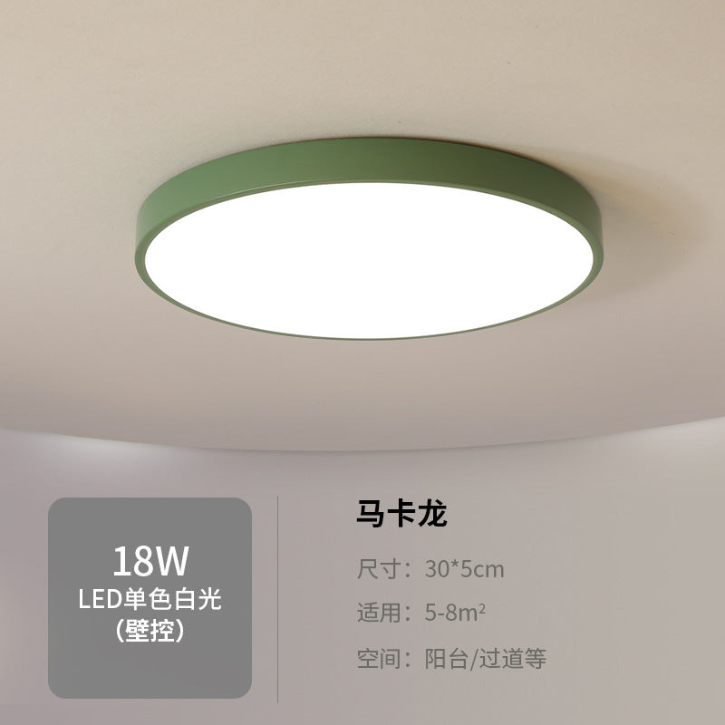 led Ceiling Light Round Bedroom Room Light Nordic Macaron Home Dining Room Study Hallway Balcony Lighting
